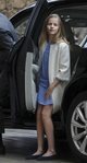 La Princesa Leonor con vestido azul claro en la Misa de Pascua 2019