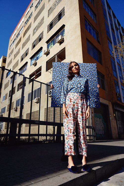 Zahara luce blusa animal print de la colección SS19 de Compañía Fantástica