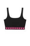 Top negro con detalles en rosa de la colección Pull&Bear by Rosalía