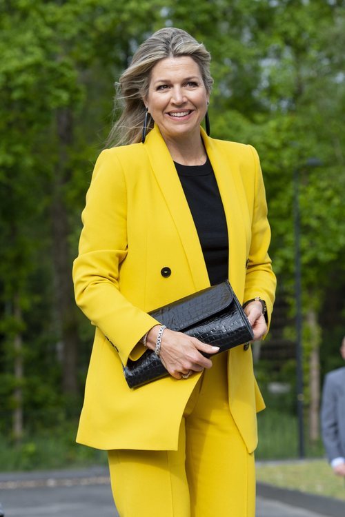 Máxima de Holanda visita la Fundación 'Make a wish' con un traje de Zara