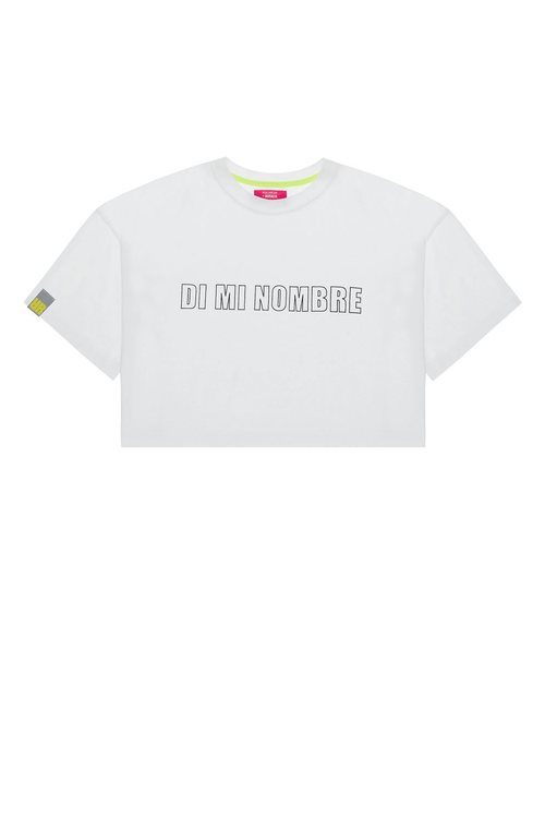 Crop top con mensaje 'Di mi nombre' de la colección Pull&Bear by Rosalía