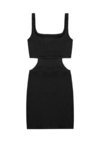 Minivestido negro con detalle cut out de la colección Pull&Bear by Rosalía