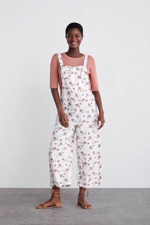 Mono de lino de la colección premamá primavera 2019 de Zara