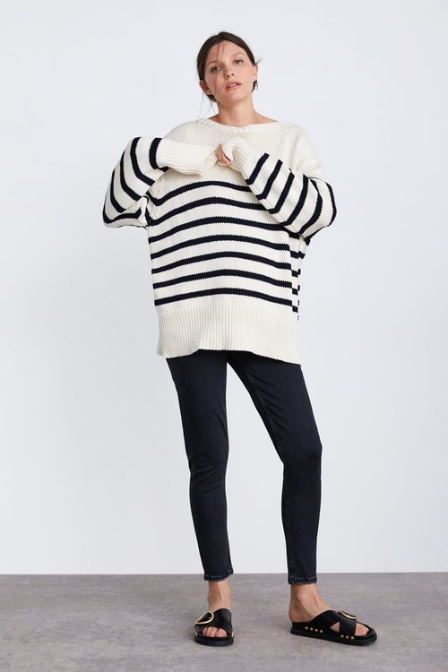 Jersey de rayas marineras de la colección premamá primavera 2019 de Zara