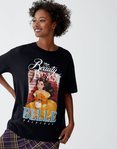Camiseta negra 'La Bella y la Bestia' de Pull&Bear primavera/verano 2019