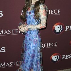Lily Collins con vestido de Jill Stuart en la presentación de 'Les Miserables' de Los Ángeles