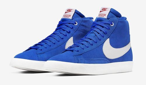 Modelo Blazer en azul inspirado en Stranger Things para la nueva colección de Nike