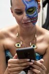 Maquillaje felino y tribal en el desfile de Maya Hansen MBFW 2019