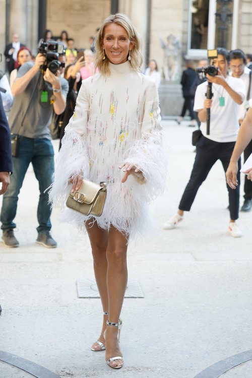 Céline Dion vestida de Valentino en la Semana de Alta Costura de París 2019