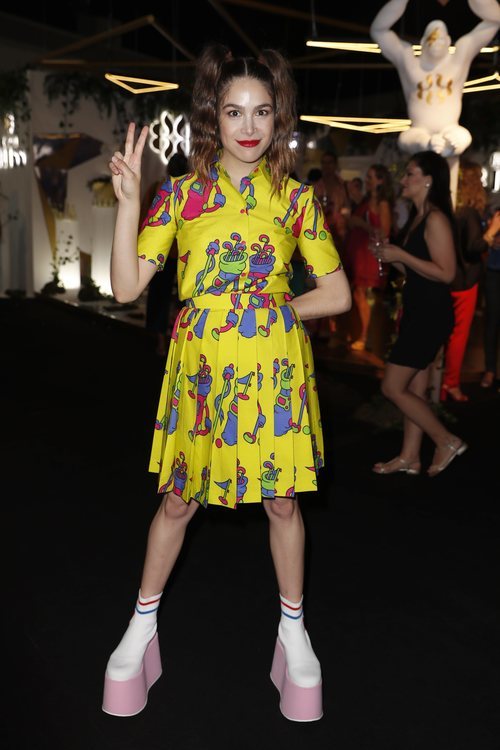 Cósima Rodríguez vestida de Ágatha en el desfile primavera/verano 2020 en la MBFWMadrid julio 2019