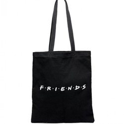 Bolsa de tela negra de la colección cápsula de Stradivarius x 'Friends'