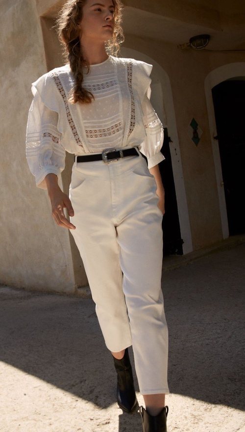 Total look blanco de la colección otoño 2019 de H&M