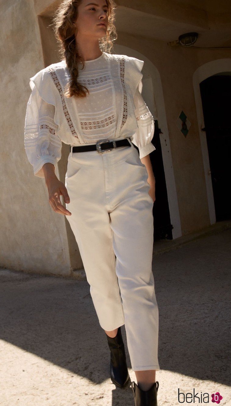 Total look blanco de la colección otoño 2019 de H&M