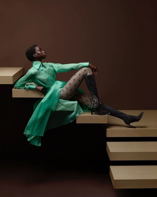Vestido verde de la colección otoño/invierno 2019/2020 de Fendi