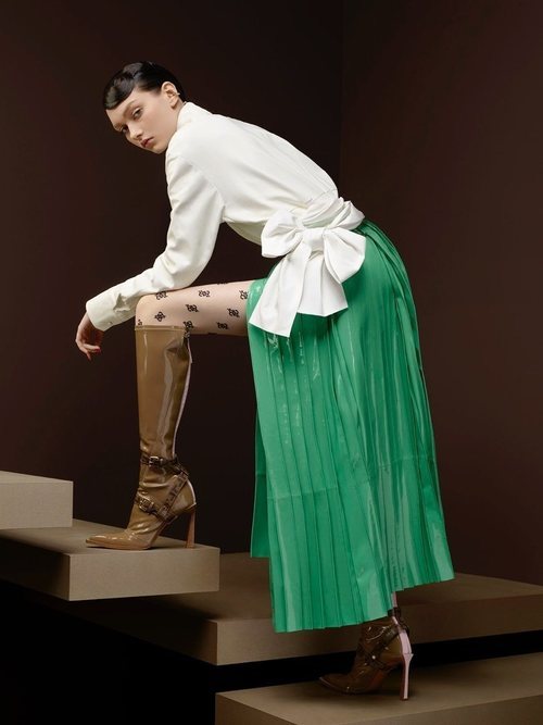 Falda plisada de la colección otoño/invierno 2019/2020 de Fendi