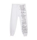 Pantalón blanco de chándal serigrafiado de la colección Billie Eilish x Bershka