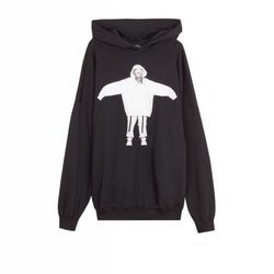 Sudadera negra con silueta de Billie Eilish de la colección Billie Eilish x Bershka