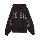 Sudadera negra con detalles de tachuelas de la colección Billie Eilish x Bershka