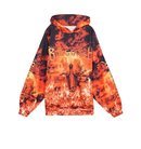 Sudadera con detalles de fuego de la colección Billie Eilish x Bershka