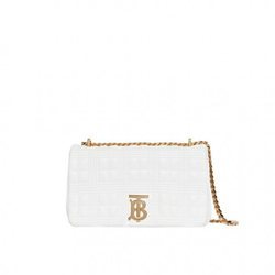 Bolso blanco 'Lola' con correa dorada de la nueva colección Burberry otoño 2019