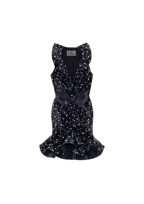 Vestido negro con lazo de la colección de Giambattista Valli y H&M