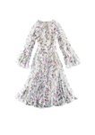 Vestido de flores y volantes de la colección de H&M y Giambattista Valli