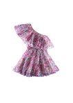 Vestido asimétrico de flores de la colección de H&M y Giambattista Valli