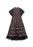 Vestido largo negro con transparencias de la colección de H&M y Giambattista Valli