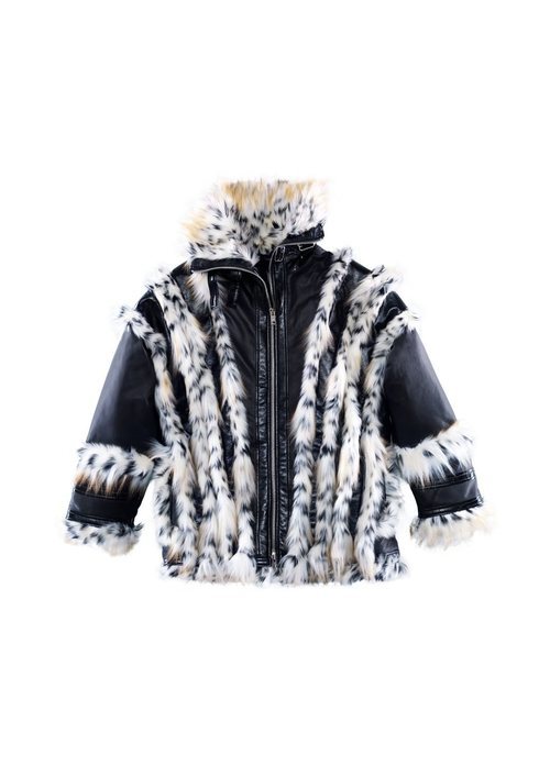 Chaqueta cuero y pelo de la colección de H&M y Giambattista Valli