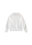 Jersey blanco con pedrería de la colección de H&M y Giambattista Valli