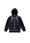 Sudadera negra con chapucha de la colección de H&M y Giambattista Valli