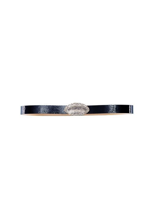 Cinturón de cuero negro de la colección de H&M y Giambattista Valli