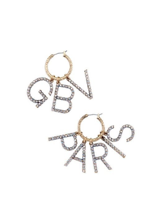 Pendientes de brillantes de la nueva colección de H&M y Giambattista Valli