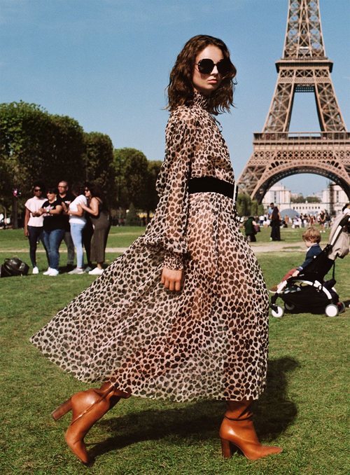 Maxi vestido animal print de la colección 'À-Porter' de Zara TRF