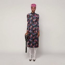 Vestido años 40 en negro de Marc Jacobs para la colección otoño 2019