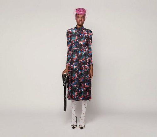 Vestido años 40 en negro de Marc Jacobs para la colección otoño 2019