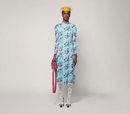 Vestido años 40 azul de Marc Jacobs para la colección otoño 2019