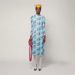 Vestido años 40 azul de Marc Jacobs para la colección otoño 2019