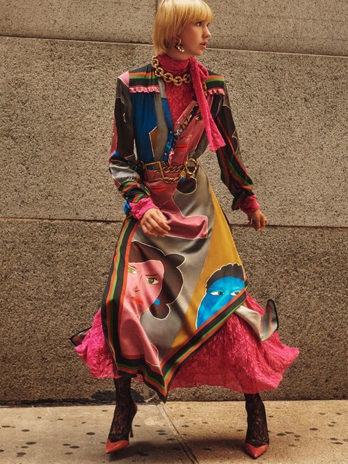 Vestido estampado de la colección otoño/invierno 2019 de Zara