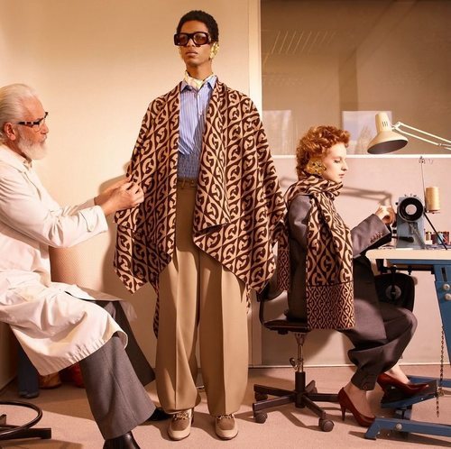 Chaqueta estampada de la colección prêt á porter otoño/invierno 2019 de Gucci