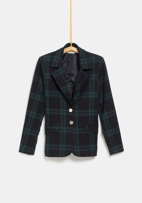 Blazer de cuadros verdes de la colección de Rocío Osorno y TEX de otoño/invierno 2019
