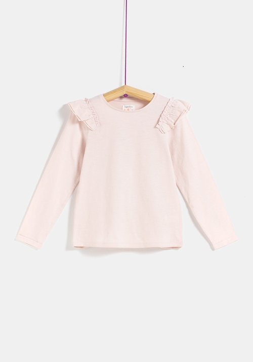 Blusa rosa con volantes de la colección 'I-O' de Carrefour y TEX para otoño/invierno 2019