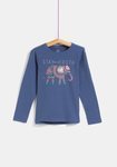 Camiseta azul con elefante para niña de la colección 'I-O' de Carrefour y TEX para otoño/invierno 2019