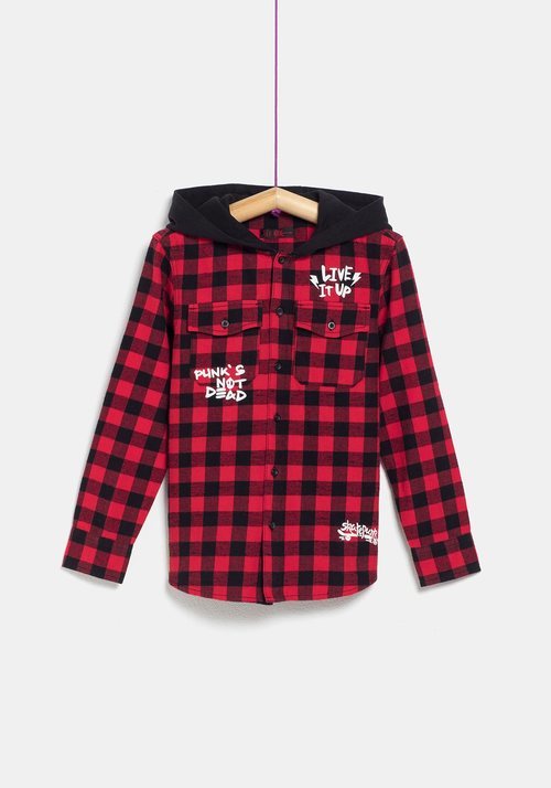 Abrigo de cuadros para niño de la colección 'I-O' de Carrefour y TEX para otoño/invierno 2019
