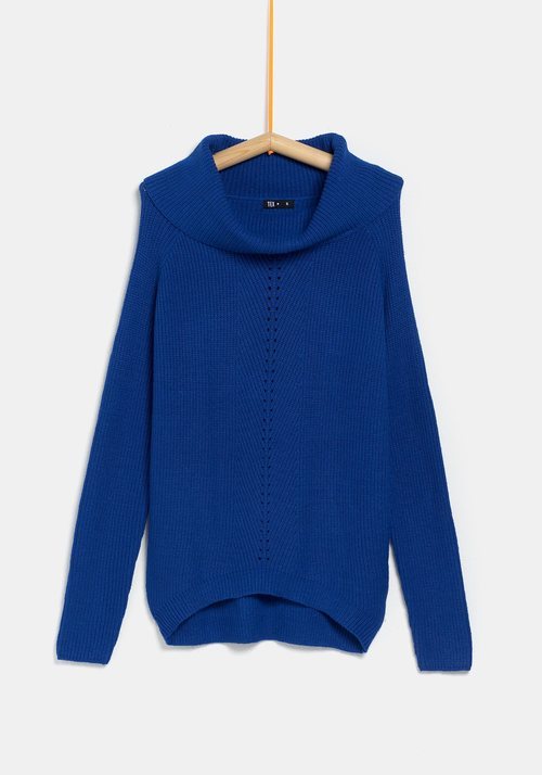 Jersey azul para mujer de la colección 'I-O' de Carrefour y TEX para otoño/invierno 2019