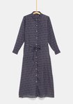Vestido con lazo gris de la colección 'I-O' de Carrefour y TEX para otoño/invierno 2019