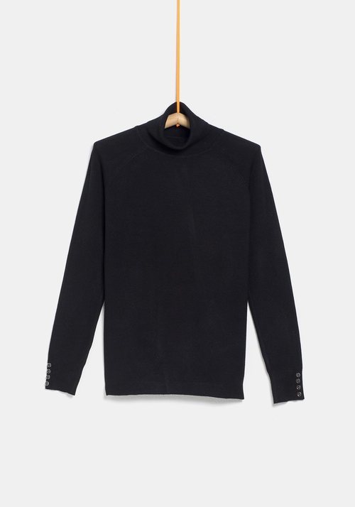 Jersey cuello alto negro de la colección 'I-O' de Carrefour y TEX para otoño/invierno 2019