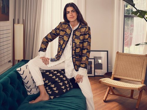 Chaqueta estampada de la colección 'Leandra Medine x Mango'