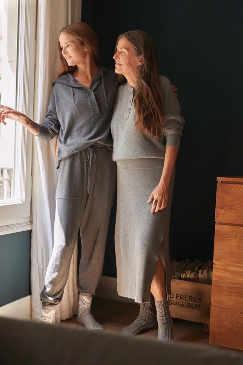 Falda de punto de la colección homewear invierno 2019/2020 de Oysho
