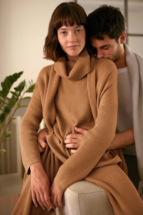 Jersey de canalé de la colección homewear invierno 2019/2020 de Oysho